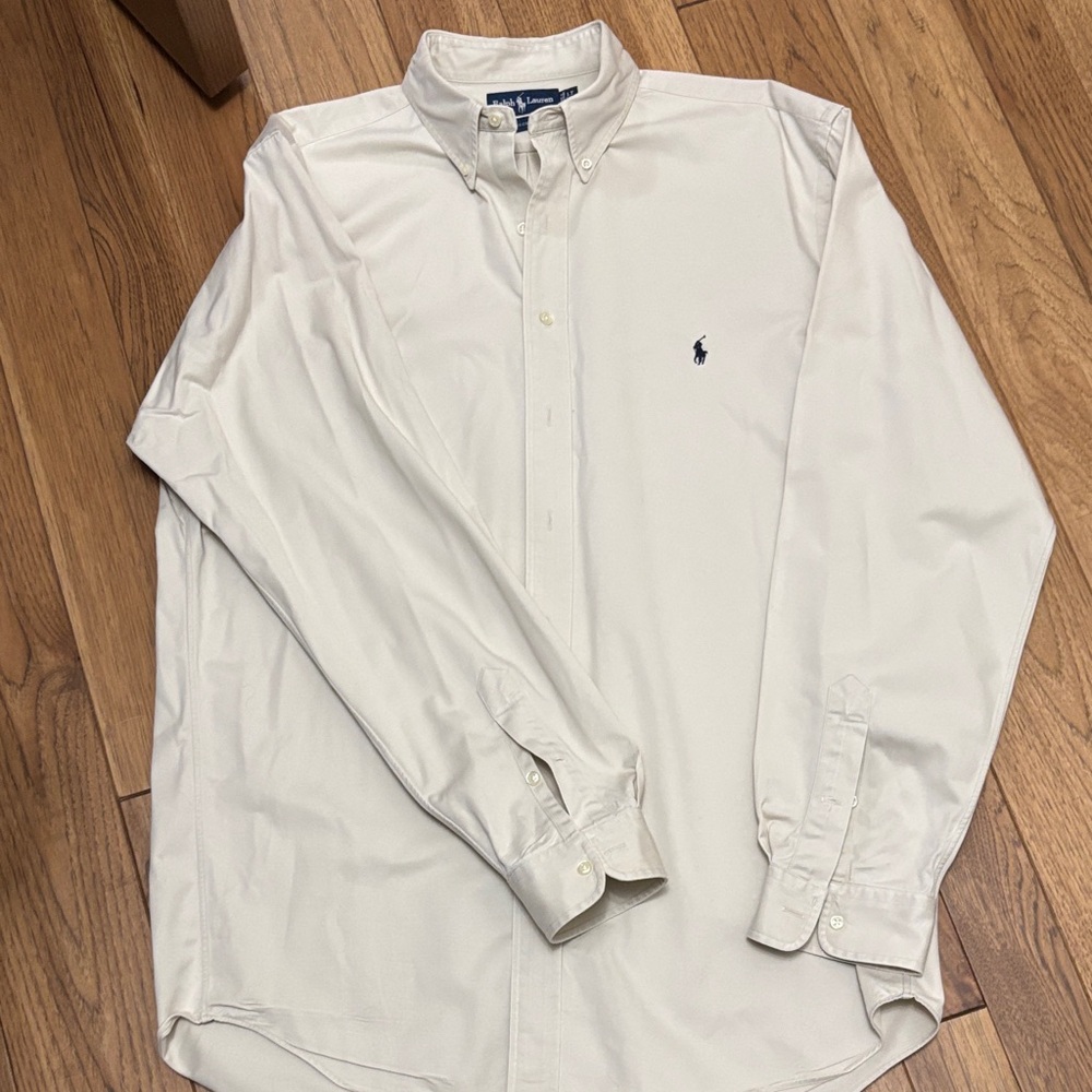 Ralph Lauren Men's light tan Button-Down Shirt